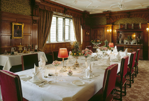 The Victorian dining room at Lanhydrock, Cornwall