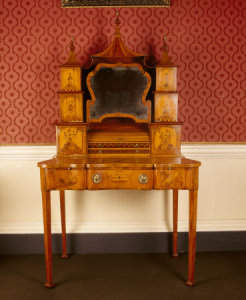 by Thomas Chippendale; Originally from Longford Castle, brought back from America by Mrs. Gubbay after Second World War.