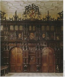 The Great Hall at Knole, looking towards the screen carved by William Portington, 1605-1608