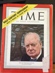 Churchill on the cover of TIME's "Man of the Half-Century"