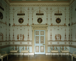 A wall of the Etruscan Dressing Room at Osterley
