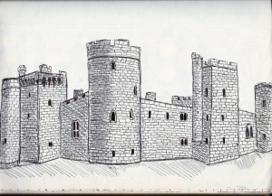 Jacqueline's sketch of Bodiam Castle