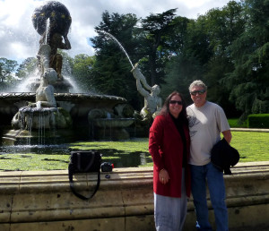 Steve and Irene at Castle Howard, which was the topic of a  2014 Drue Heinz lecture. The couple's gift will help ensure  Royal Oak lectures continue to bring Britain's history  and beauty to American audiences.