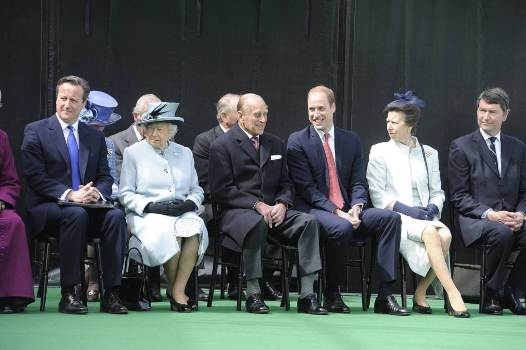 The Queen, the Duke of Edinburgh, Princess Anne and the Prime Minister David Cameron were among the guests at today's commemoration of Magna Carta