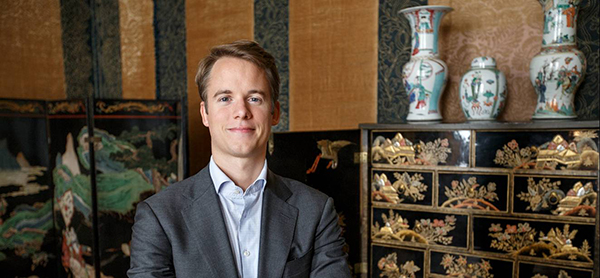 Dr. Wolf Burchard with the collection at Ham House, Surrey. Dr. Burchard was appointed Furniture Research Curator last month thanks to the support of The Royal Oak Foundation and the  Paul Mellon Centre for Studies in British Art.