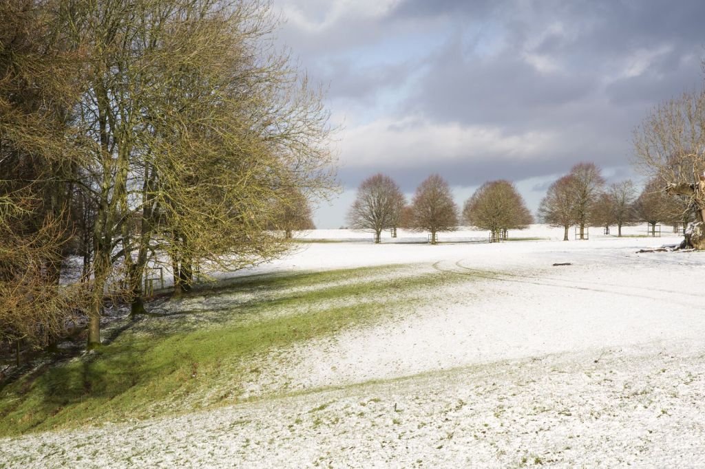 Snowy scenery from the grounds of Dyrham Park, National Trust Images