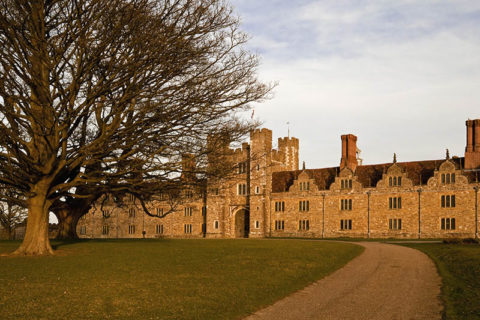 The west front of Knole, Kent. The central gatehouse was built by Henry VIII between 1543 and 1548, with later additions to the west front in the seventeenth-century. ©National Trust Images/Robert Morris