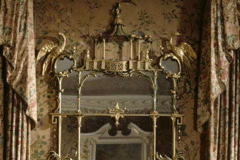 A large green-painted and parcel-gilt pier glass by Thomas Chippendale, Nostell Priory ©National Trust Images/Andreas von Einsiedel