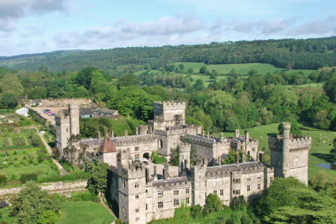 Aerial view of the Lismore Castle.