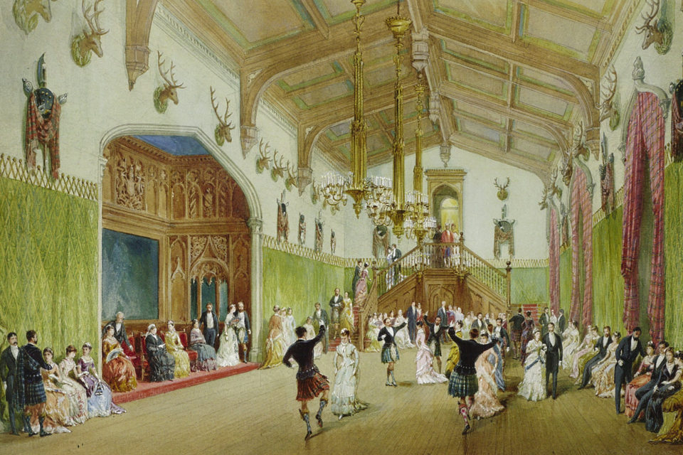 William Simpson The Ballroom Balmoral Castle 1882. Royal Collection Trust © Her Majesty Queen Elizabeth II 2016