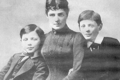 Jennie Churchill with her sons