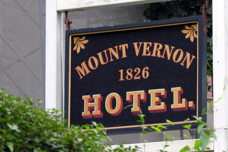 Mt. Vernon Hotel Sign