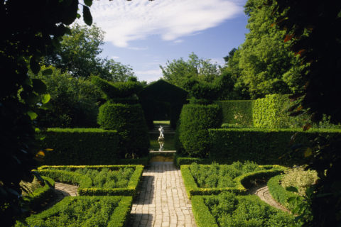 The Fuschia Garden at Hidcote Manor Garden, on a beautiful summers day. ©National Trust Images/Mike Williams