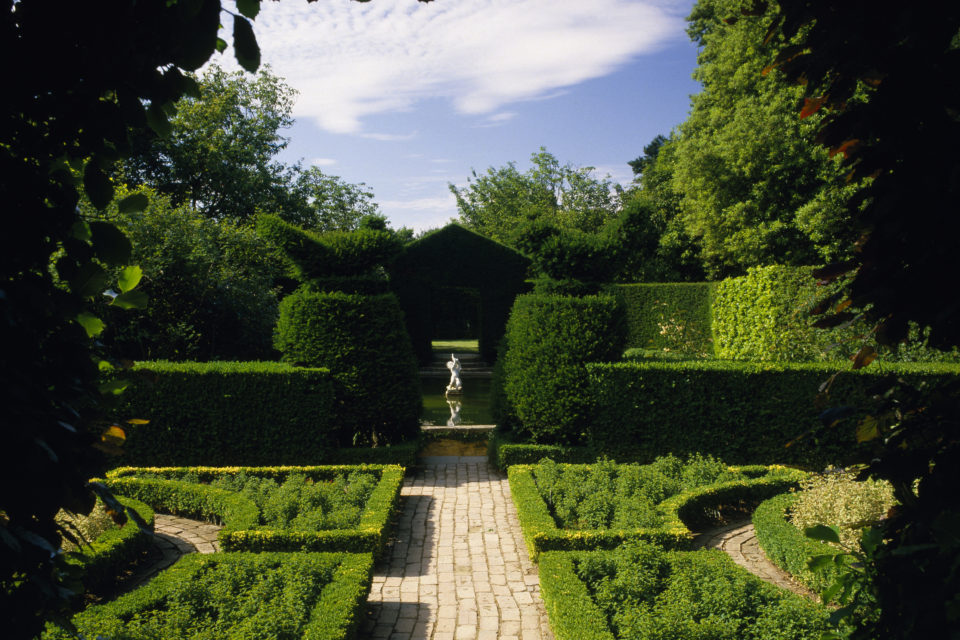 The Fuschia Garden at Hidcote Manor Garden, on a beautiful summers day. ©National Trust Images/Mike Williams