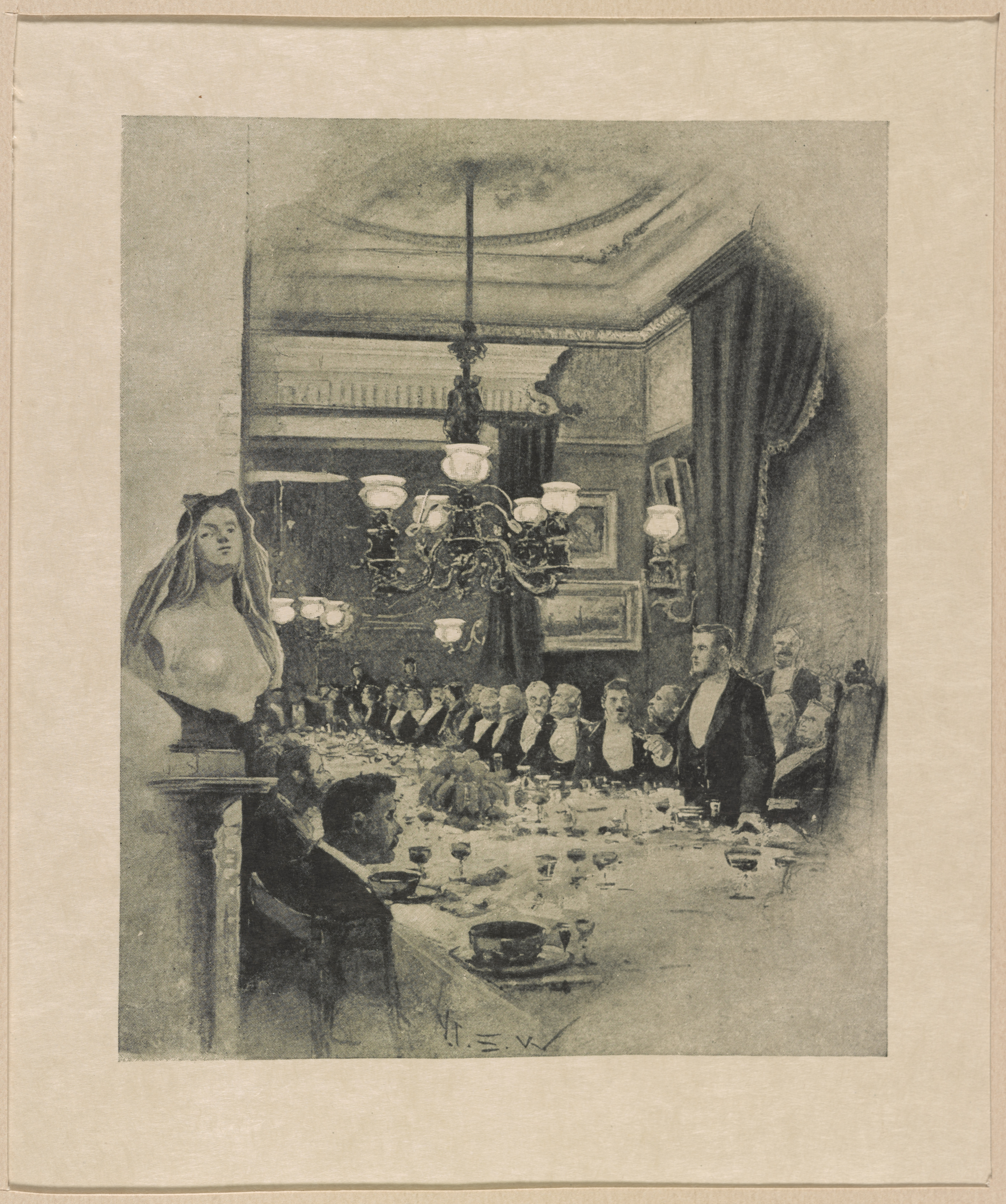 Wright, H. C. Seppings, Men dining at the Lotos Club, 1890. Library of Congress