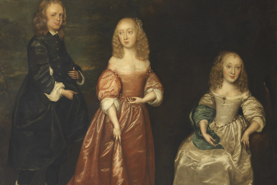 Elizabeth Murray, Countess of Dysart, with her First Husband, Sir Lionel Tollemache, and her Sister, attributed to Joan Palmer ©National Trust Images