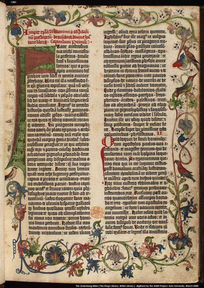 George III Gutenberg Bible ©British Library