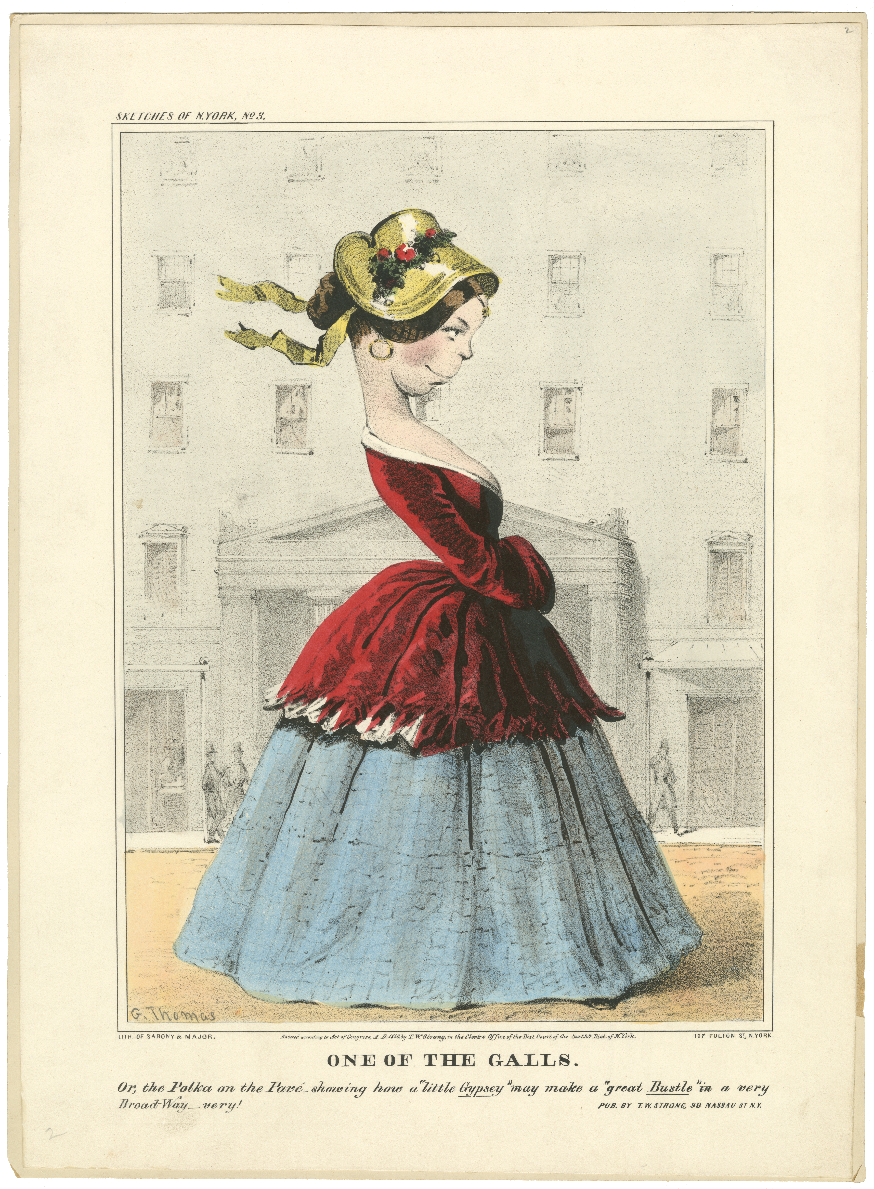 One of the Galls, Sketches of N.York No. 3, 1846, published by T.W Strong. PR 10 Caricature and Cartoon. Photo ©New-York Historical Society