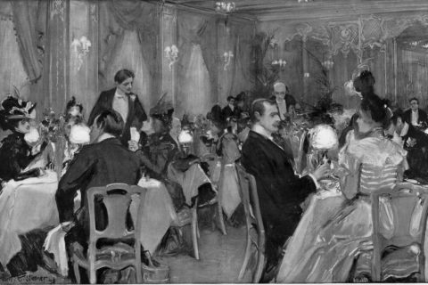 Albert Sterner, Supper at Delmonico's, New York 1898