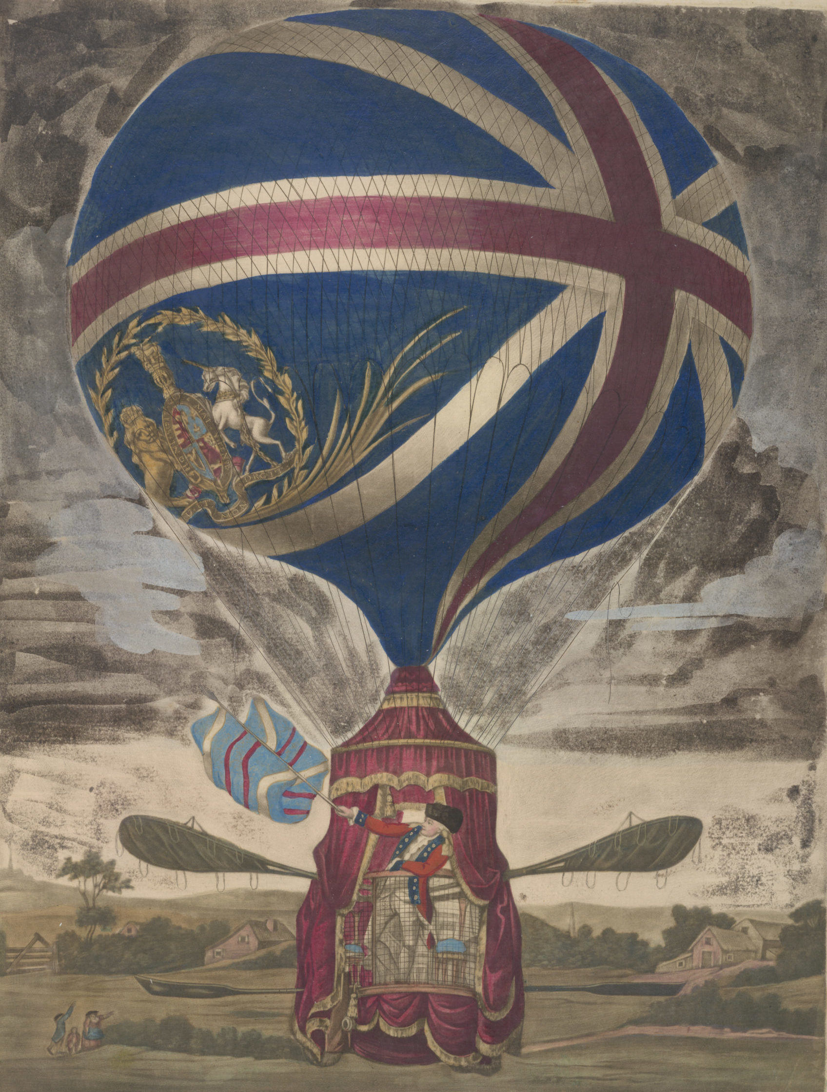 An exact representation of Mr. Lunardi's new balloon, 1785 © The British Library Board
