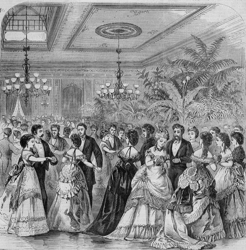 The reception held at Delmonico's for prince Arthur of Great Britain, New York 1st February 1870