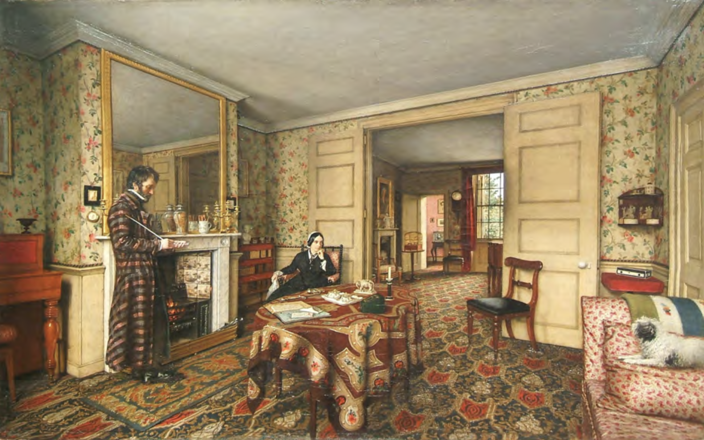1. A Chelsea Interior, 1857–58, Robert Scott Tait (1816–97), oil on canvas, 86 x 114cm, ©National Trust Images/Geff Skippings