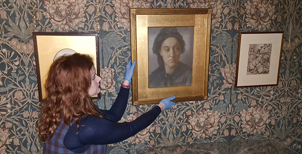 The portrait of Christina Rossetti by her brother Dante Gabriel Rossetti. © National Trust/Libby Taylor