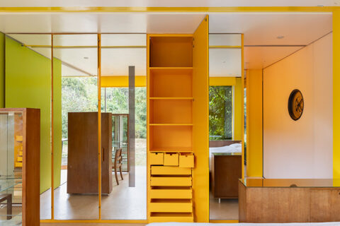 Principle Bedroom Storage and Mirrors © National Trust Images/Megan Taylor